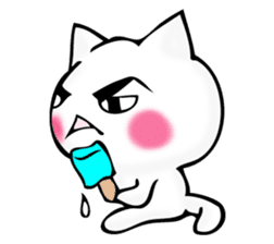 Mr. manly facial cat sticker #12120990