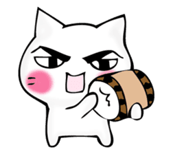 Mr. manly facial cat sticker #12120991