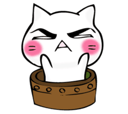 Mr. manly facial cat sticker #12120992