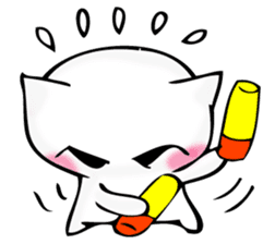 Mr. manly facial cat sticker #12120994