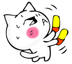 Mr. manly facial cat sticker #12120995