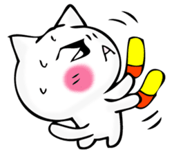 Mr. manly facial cat sticker #12120995