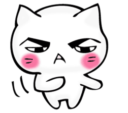 Mr. manly facial cat sticker #12120997