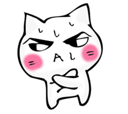 Mr. manly facial cat sticker #12120998