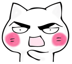 Mr. manly facial cat sticker #12121000