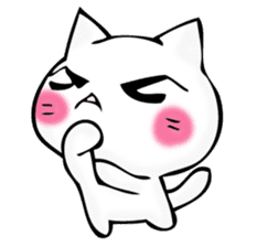 Mr. manly facial cat sticker #12121003