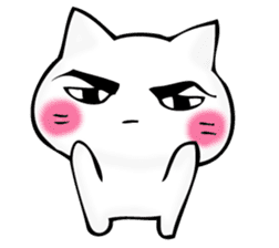 Mr. manly facial cat sticker #12121004