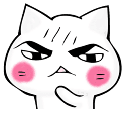 Mr. manly facial cat sticker #12121006