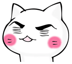 Mr. manly facial cat sticker #12121008