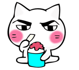 Mr. manly facial cat sticker #12121009