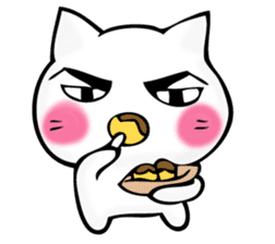 Mr. manly facial cat sticker #12121012