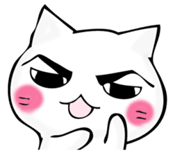 Mr. manly facial cat sticker #12121014