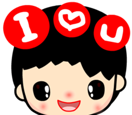 The cool and fashionable boy sticker #12121131