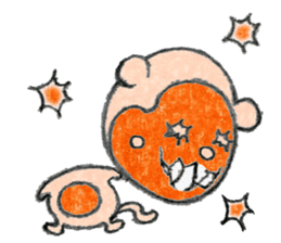 Cute monkey, "Sarumu" sticker #12121723