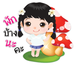 NOKwheed a little girl with braids.2 sticker #12122525