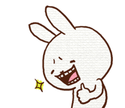 A gap between teeth of cute Rabbit. sticker #12124087