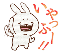 A gap between teeth of cute Rabbit. sticker #12124090
