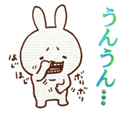 A gap between teeth of cute Rabbit. sticker #12124092