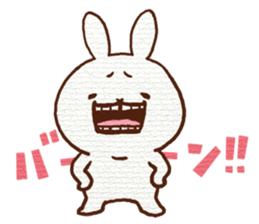 A gap between teeth of cute Rabbit. sticker #12124093