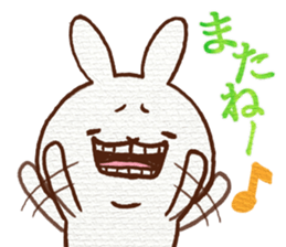 A gap between teeth of cute Rabbit. sticker #12124097