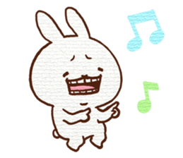 A gap between teeth of cute Rabbit. sticker #12124101