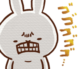 A gap between teeth of cute Rabbit. sticker #12124103