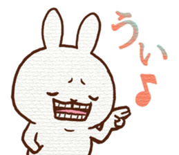 A gap between teeth of cute Rabbit. sticker #12124104