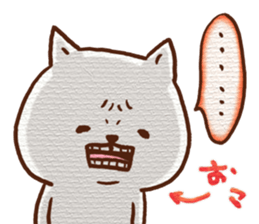 A gap between teeth of cute Rabbit. sticker #12124105