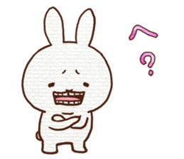 A gap between teeth of cute Rabbit. sticker #12124106