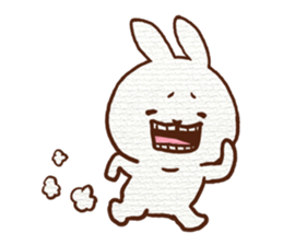 A gap between teeth of cute Rabbit. sticker #12124117