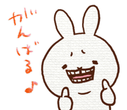 A gap between teeth of cute Rabbit. sticker #12124120