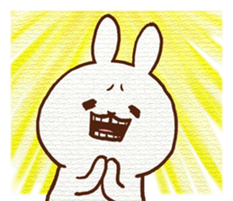 A gap between teeth of cute Rabbit. sticker #12124121