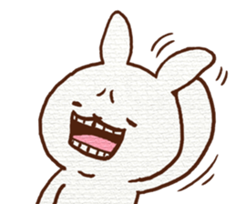 A gap between teeth of cute Rabbit. sticker #12124122
