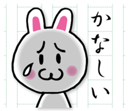 Writing rabbit sticker #12124531