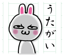Writing rabbit sticker #12124546