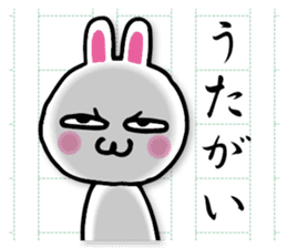 Writing rabbit sticker #12124546