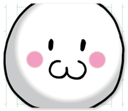 Writing rabbit sticker #12124580