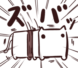 White and square cat sticker #12125305