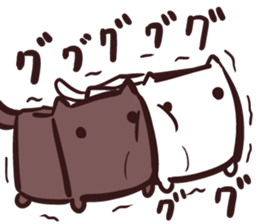 White and square cat sticker #12125310