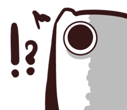 White and square cat sticker #12125318