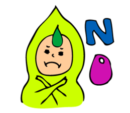 Green soybeans Taro sticker #12126648