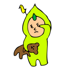 Green soybeans Taro sticker #12126672