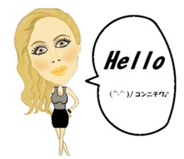 Kawaii Woman(Let's hang out!) sticker #12127975