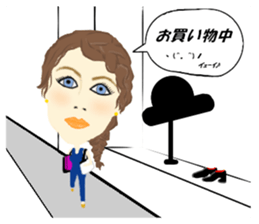 Kawaii Woman(Let's hang out!) sticker #12127982