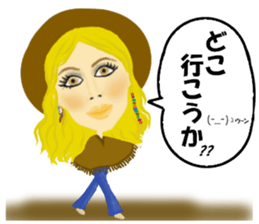 Kawaii Woman(Let's hang out!) sticker #12127990