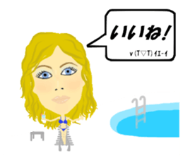 Kawaii Woman(Let's hang out!) sticker #12127994