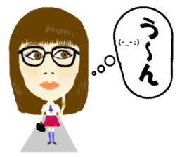 Kawaii Woman(Let's hang out!) sticker #12127996