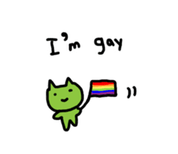 green cats sticker #12128221