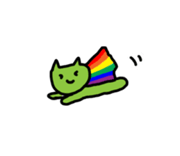green cats sticker #12128227