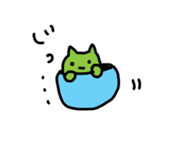 green cats sticker #12128251